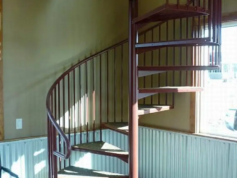 Indoor spiral staircase
