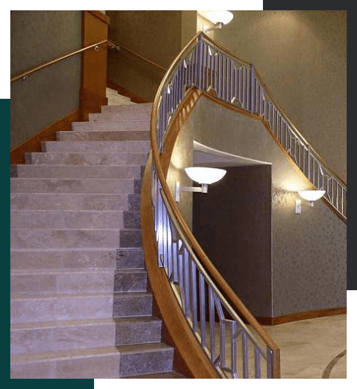 A view of a staircase