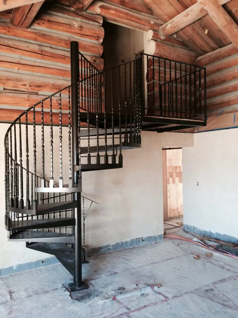 A house stair and railing